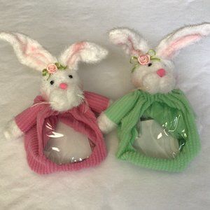 Easter Rabbit candy holders Pink and Green